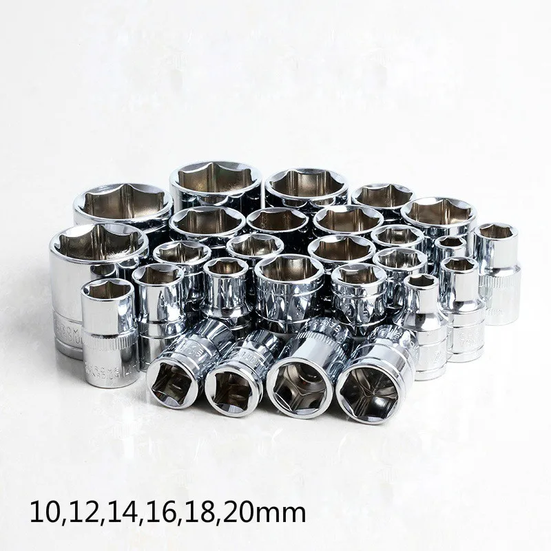 1/2" 10,12,14,16,18,20mm CR V Metric Universal Socket Wrench Head Hand
