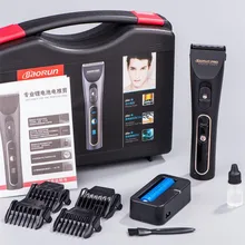 Professional Electric Hair Clipper Titanium Blade 2000mA Battery Men s Beard Trimmer LCD Display Hair Cutting