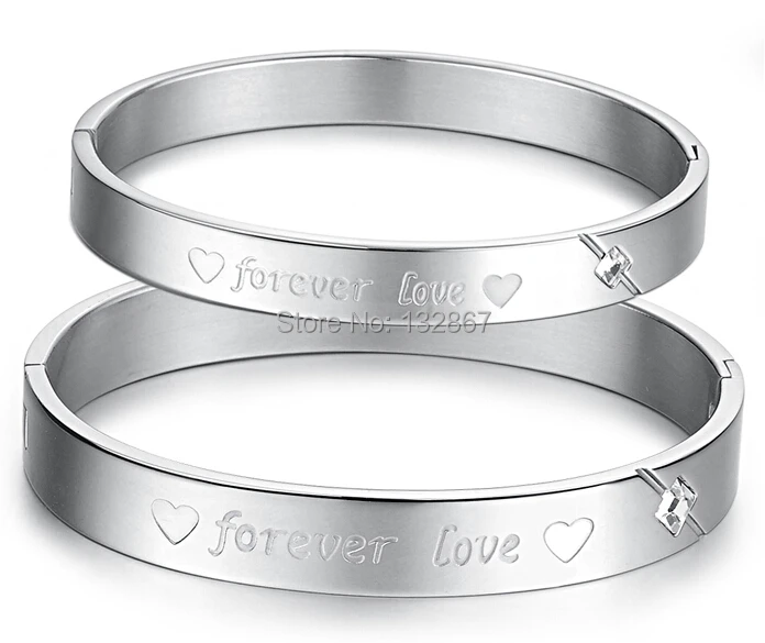 Couples Stainless Steel Forever Love Bangle For Wife Husband Bracelet Never Fade | Украшения и аксессуары