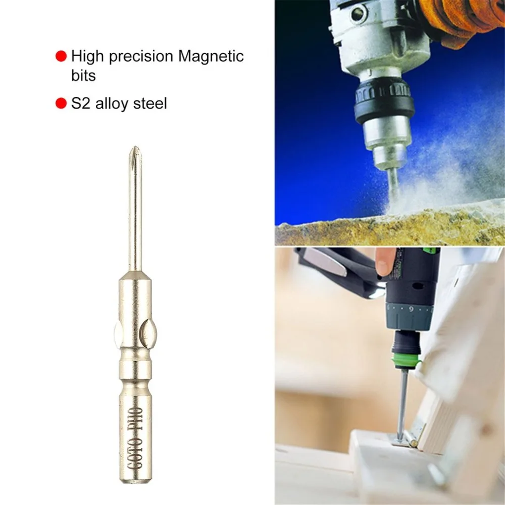 Перейти 5 шт. 50 мм S2 сплав Сталь высокой точности полушаровая головка с крестом на верхушке Магнитные Отвертки Набор для сверла/Screwdiver