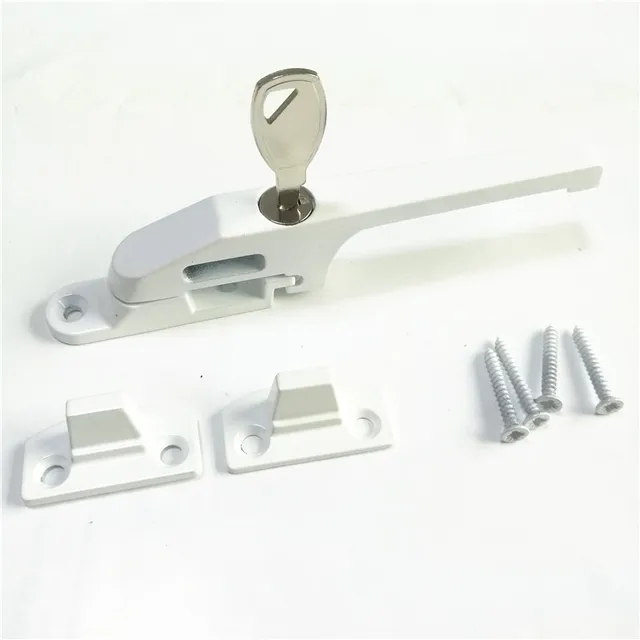 Free Shipping 1set Zinc Alloy Brass Sliding Window Handle Lock with Key Locking Casement