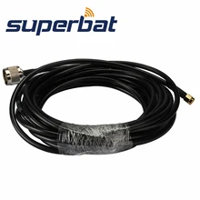 Superbat радиочастотный коаксиальный кабель 10ft N штекер для RP-SMA штекер(female pin) гибкий соединительный кабель RG58 3 м для Wifi антенны