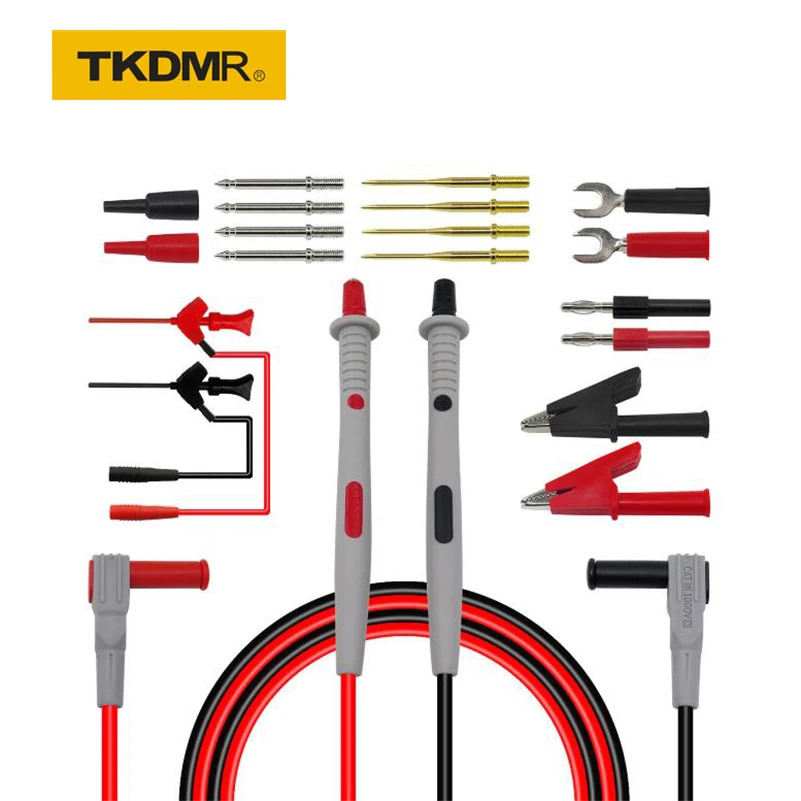 TKDMR датчики для мультиметра Сменные иглы комплекты проводов зонды для цифрового мультиметра кабель feeler для мультиметра провода советы