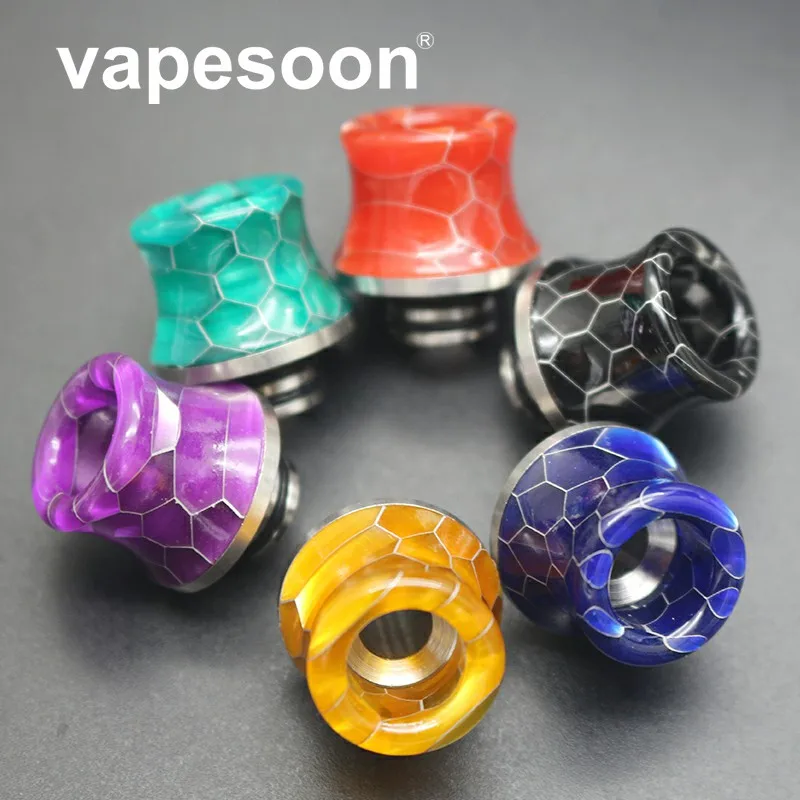 

High quality Resin Wide Bore 510 Thread SS Drip Tip For Rda Rba Atomizer Electronic Cigarette Accessories Mouthpiece