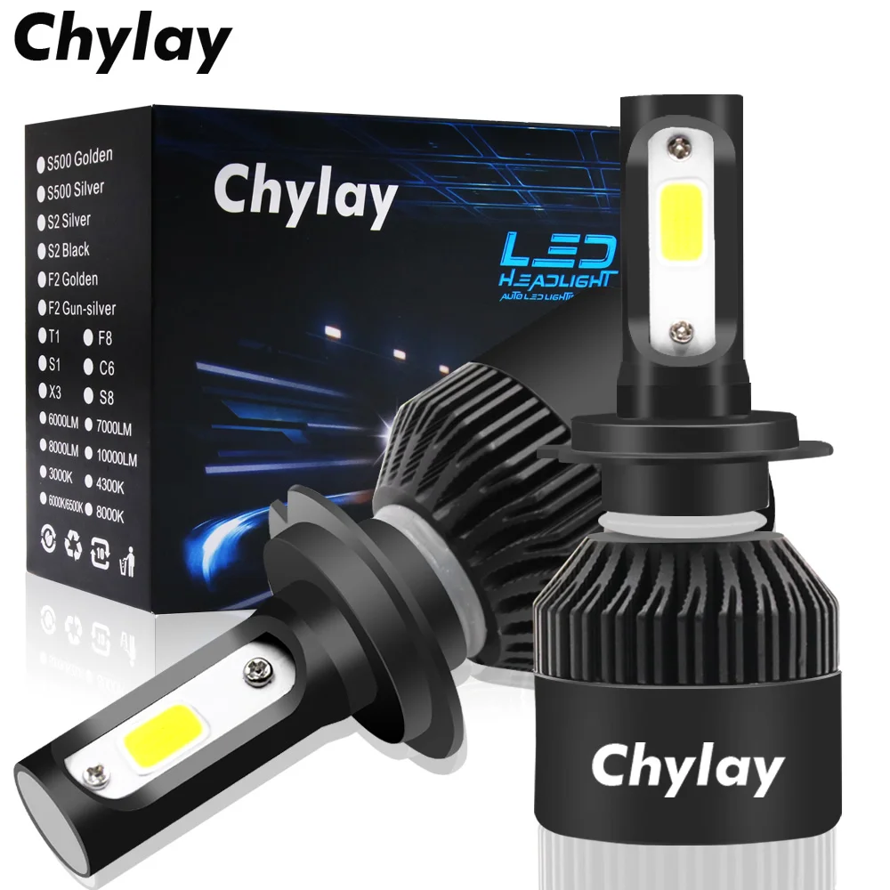 

1Set Car Led Headlights Bulb H4 Led H7 H11/H8/H9 H1 H3 9005 9006 COB Chips High Low Beam Bulb Auto Bulb Headlamp 6500K Light
