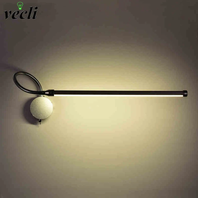 New Flexible Hose 9w Led Reading Lamp Wall Mount Study Lights Switch New Flexible Hose 9w Led Reading Lamp Wall Mount Study Lights Switch Bedside Bedroom Mirror