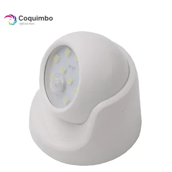 

9 LEDs 360 Degree Rotation Motion Light Sensor Night Light Battery Operated Corridor Wall Night Light For Closet Garages Hallway