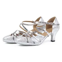 Женские бальные латинские танцевальные туфли Сальса на высоком каблуке 1751. см 5/8. 5 см женские Танго вальс социальные танцевальные туфли на мягкой подошве 6/7