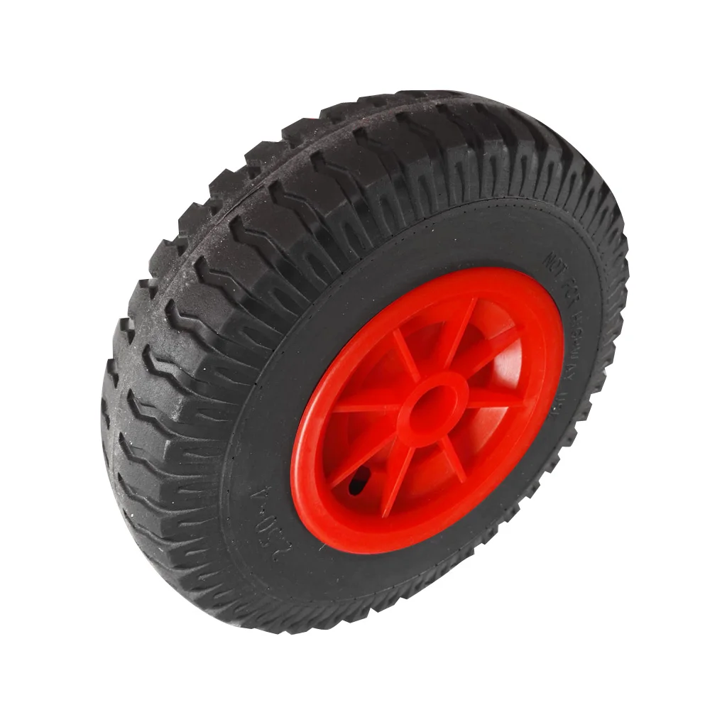 1 Pair of 8'' 0.76'' Durable Puncture Proof Rubber Tire on Red Wheel for Kayak Trolley Cart Boat Trailer Maximum Load 150kg