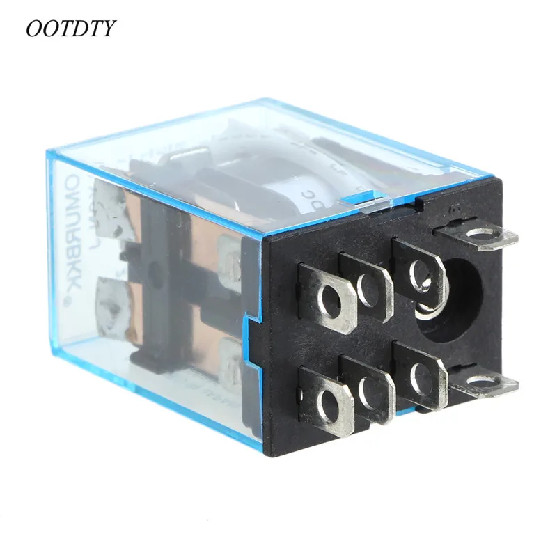 OOTDTY MY4NJ LY2NJ MY2NJ промежуточное реле MY4N-J AC 220V DC 12V 10A 8 Pin с базой