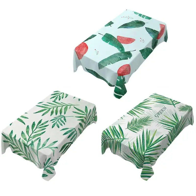 

Leaves Waterproof Oil Proof Table Cloth Polyester Tablecloth Table Cover