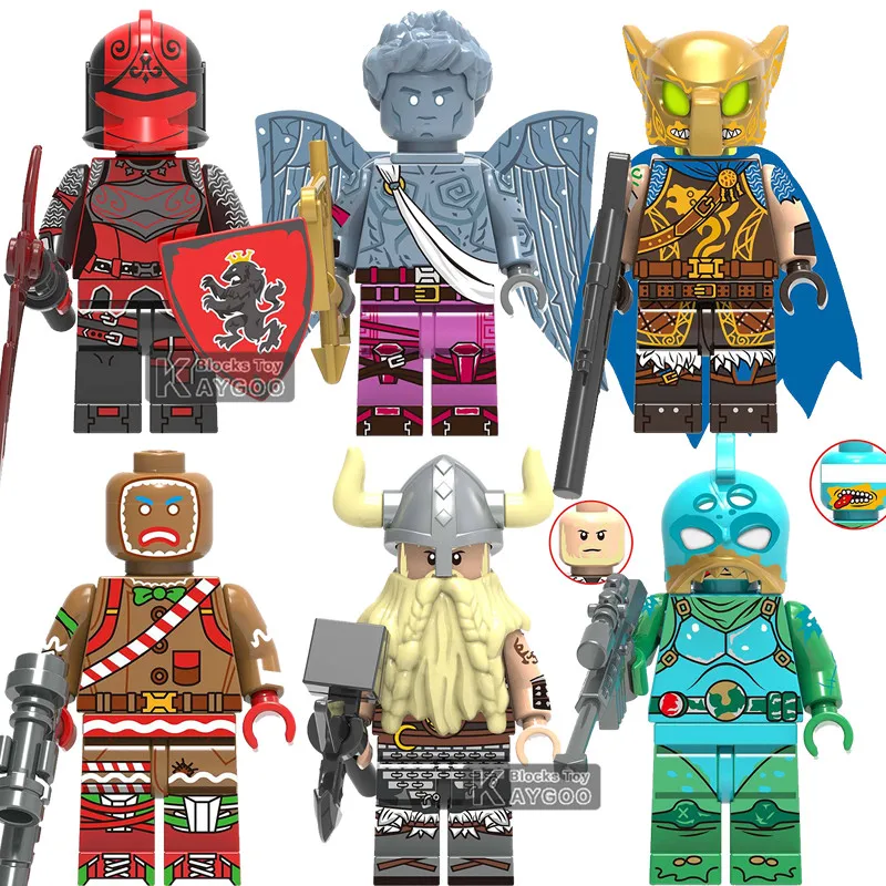 X0228 Fornight фигурки боевой гончик красный Рыцарь Legoingly Love Ranger Merry Marauder строительные