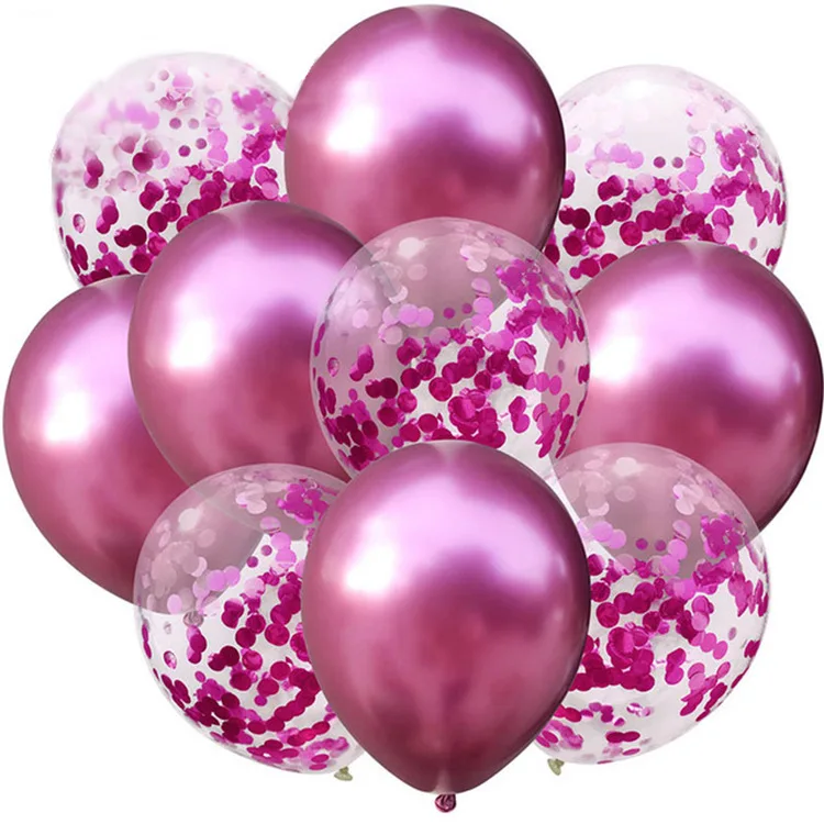 

12 Inch Sequin Confetti Ballons 10pcs Colorful Latex Wedding Decoration Balloon Happy Birthday Party Decor Ballon for Festival