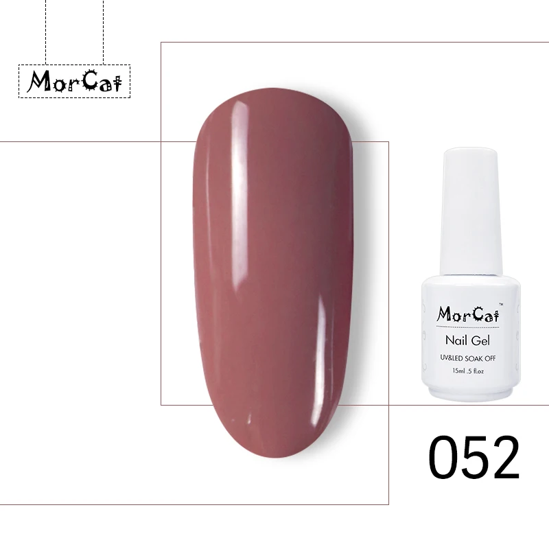 Гель-лак MorCat для ногтей розовый цвет УФ-лак Гель-лак УФ-гель для ногтей Гель-лак Vernis Полупостоянный дизайн ногтей - Цвет: 052