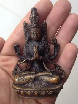 

Antique Avalokitesvara Tibetan buddha Bodhisattva Buddha Statue Decoration metal handicraft