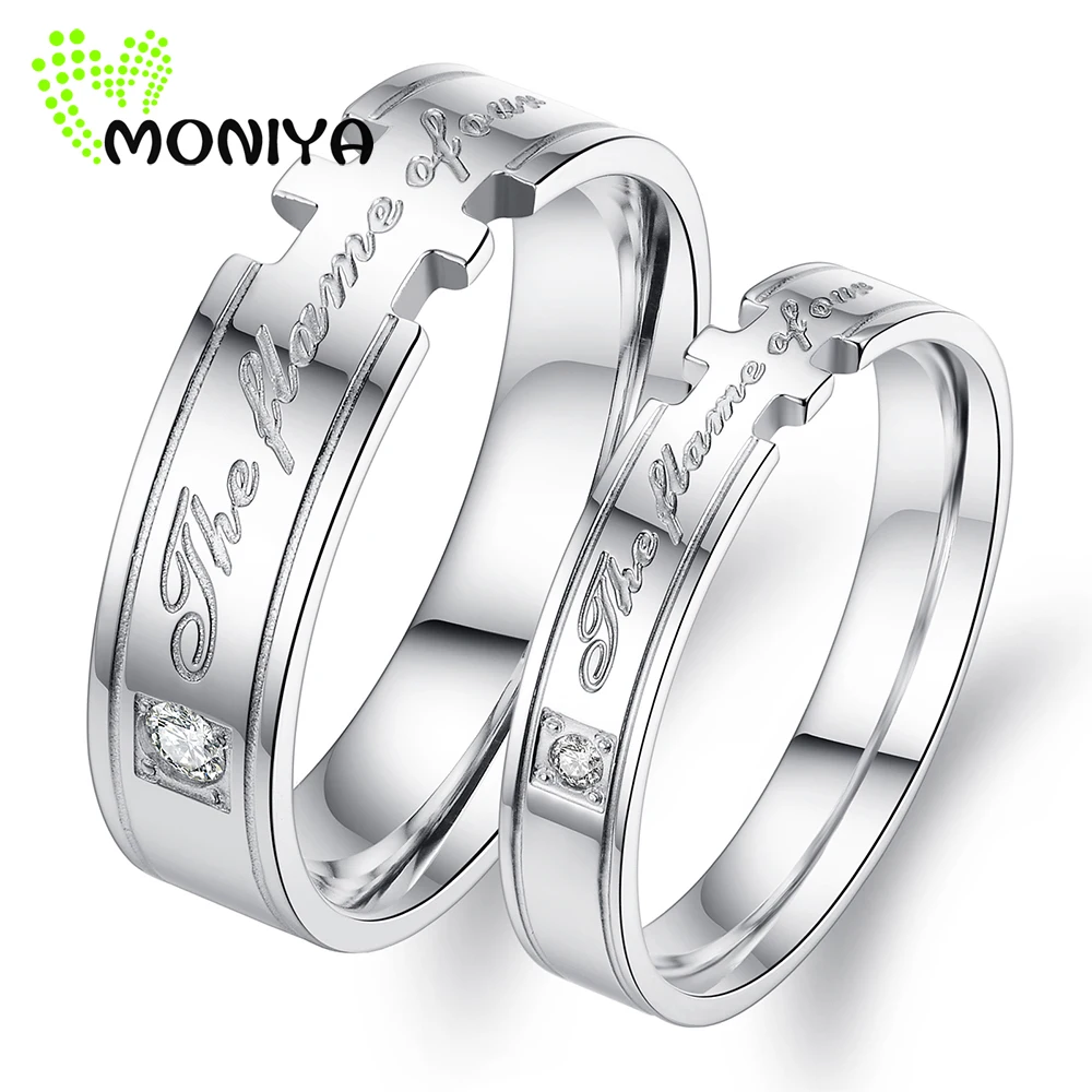 moniya creative stainless steel couple rings for men women promise wedding engagement band jewelry gift factory price hj128 - Creative Wedding Rings moniya creative stainless steel couple rings for men women promise wedding engagement band jewelry gift factory price hj128 - Creative Wedding Rings