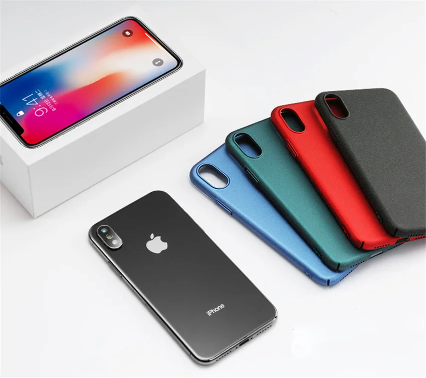 Aixuan Metal Plate Car Holder Magnetic Case for iPhone Xs Max XR X Magnet Hard Matte Case for iPhone 7 8 6 6s Plus  (2)