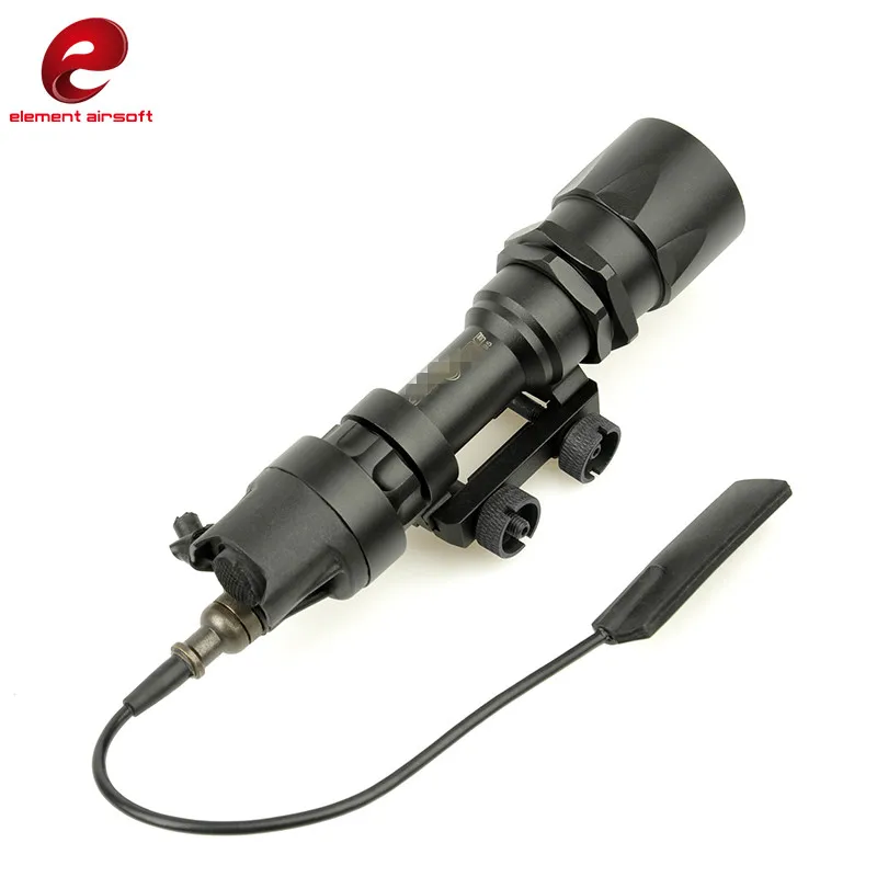 Element Airsoft Aluminum Tactical SF M951 LED Version Super Bright Flashlight Weapon Lights with Remote Pressure Switch - Цвет: Черный