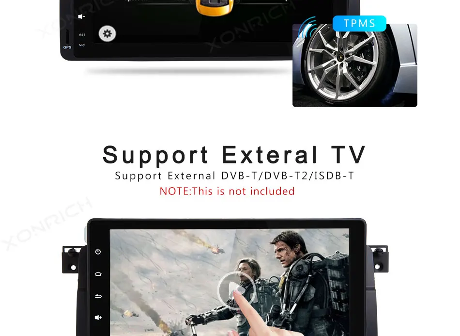 Clearance Xonrich 1 Din Android 8.0 Car Radio For BMW E46 Navigation M3 Rover 75 318/320/325/330/335 GPS DVD Player Qcta Core 16