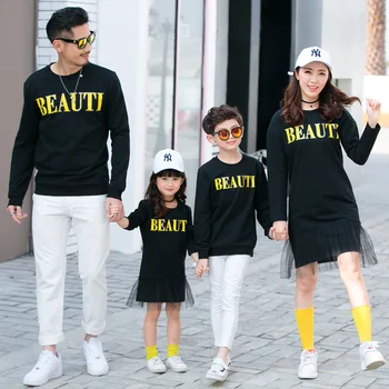 

New Parent Children Hoodies Mother Kids Mama Mommy and Me Clothes Like Father Like Son Shirts Sweaters Family Matching Outfits