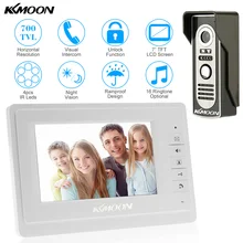 KKMOON 7 ''проводной видео домофон система дверной звонок внутренний монитор наружная инфракрасная камера TFT lcd визуальный домофон