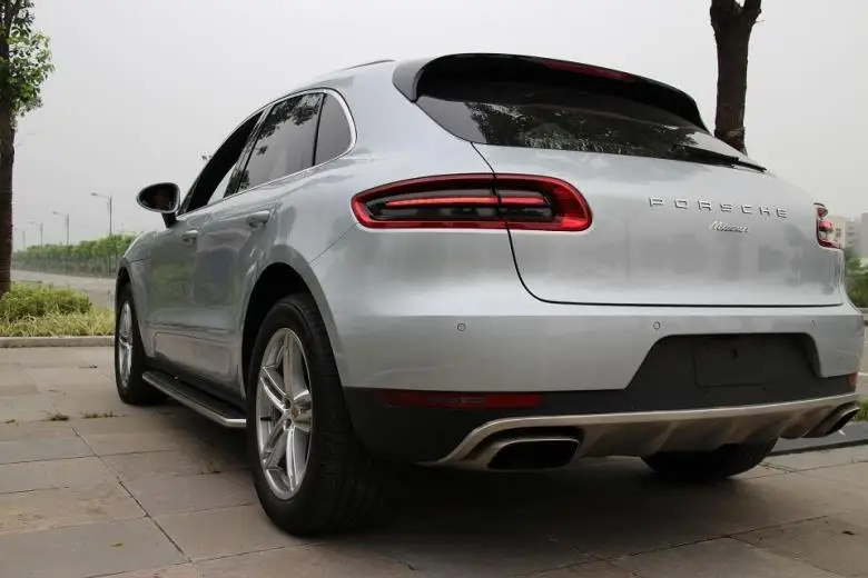 Для Porsche Macan. бампер для автомобиля Высококачественная тарелка из нержавеющей стали передние+ задние авто аксессуары
