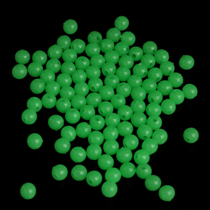 

Round Luminous Glow Rig Beads Sea Fishing Lure Lures Floating Tackles 100Pcs 5mm