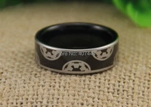 Envío gratis ygk joyería de las ventas calientes 8mm high polish tubo negro star wars imperial imperio tungsten anillos de boda