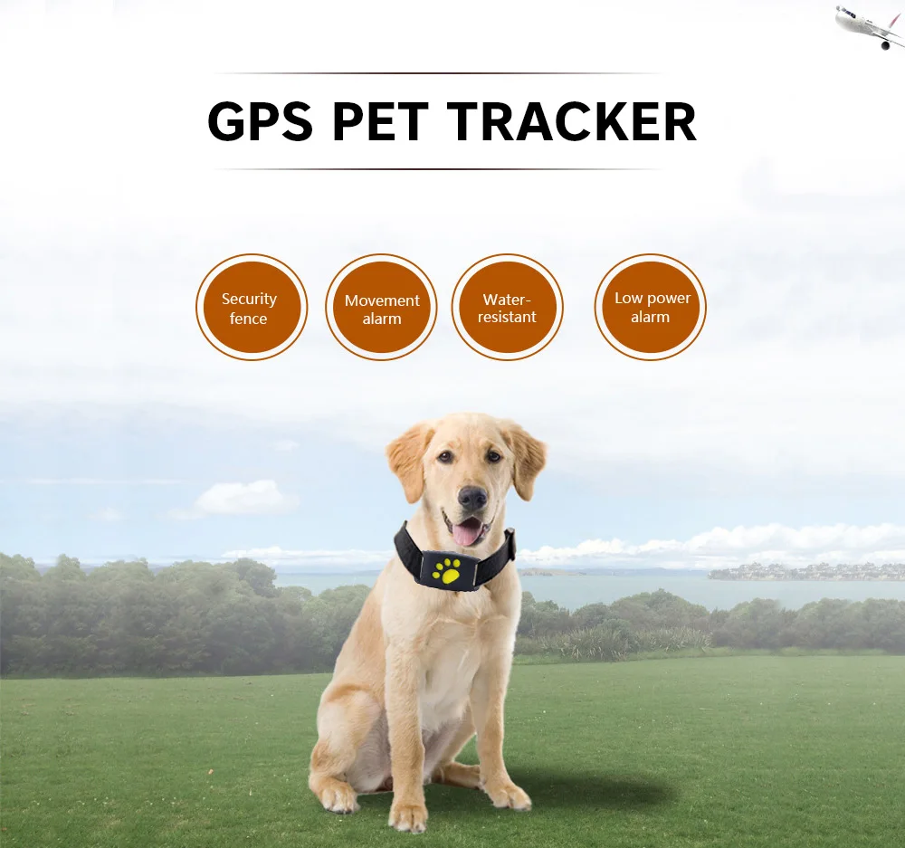Pet GPS Tracker Dog Cat Collar Water-Resistant GPS Callback Function USB Charging GPS Trackers For Universal Dogs