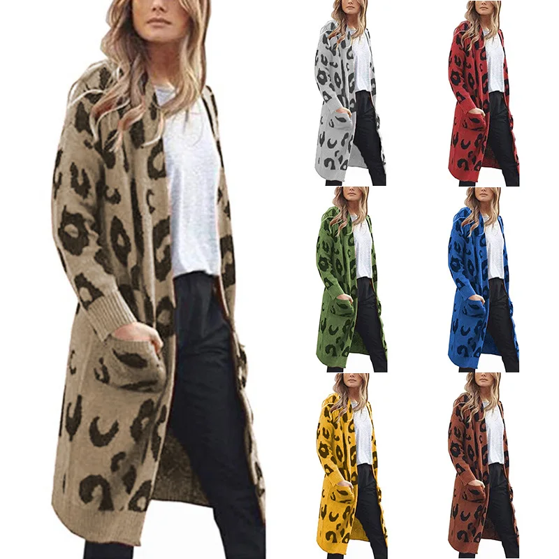 

2019 New Women Cardigans Leopard Women Clothing Women Sweaters