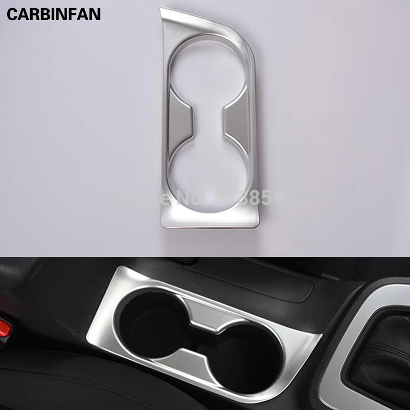 For Porsche Macan 2014 2015 2016 Silver Interior Water Cup Holder Cover Trim 1pc