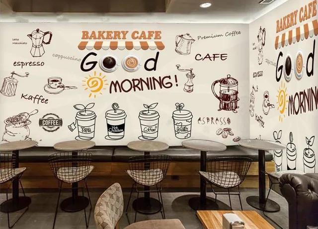 Custom Retro Wallpaper Coffee Stereoscopic Murals For The Cafe Custom Retro Wallpaper Coffee Stereoscopic Murals For The Cafe Restaurant Hotel Background Wall