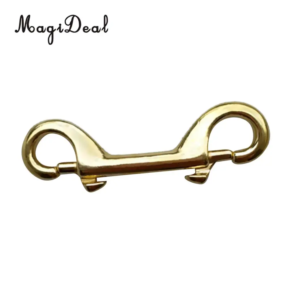 MagiDeal Scuba Diving Diver Brass Double Ended Bolt Snap Spring Loaded Clip Buckle for SCUBA Snorkeling Free Diving Kayak