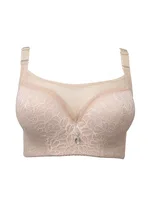 Women's Lace Underwear Big Bust Thin Full Cup Bra 75-105 C D E Cup TOP Large Bralette Push Up Adjustable Women Sexy Lingerie Bra