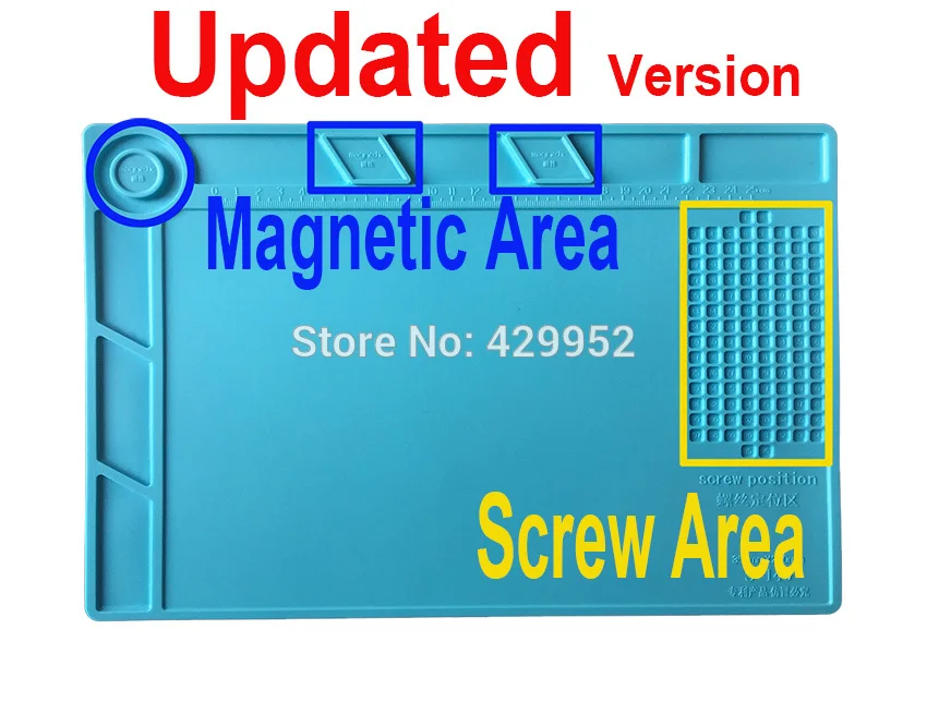 

Magnetic Heat resistant Heat Gun BGA Soldering Station Insulation Silicone Pad Desk Mat Repair Tools Maintenance Platform