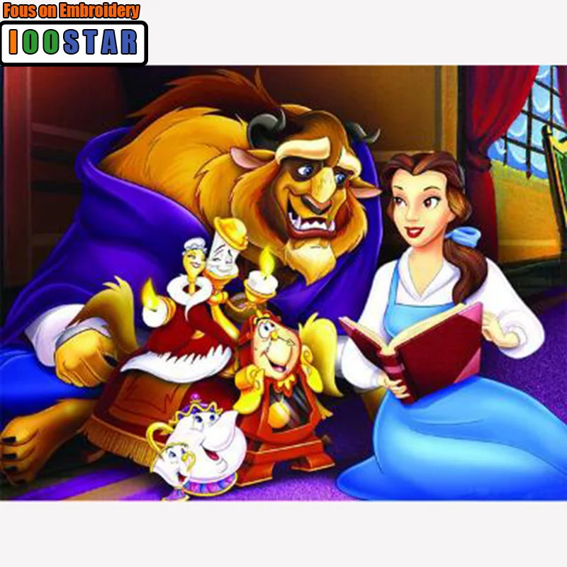 

Sales! Beauty and Beast Line Rhinestone DIY Diamond Picture Embroidery diy Resin Stone Square Diamond Hand-Drawn