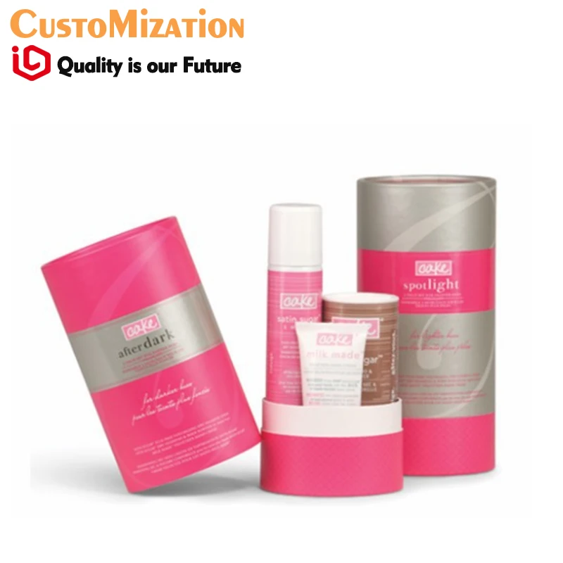 decorative top quality cosmetic tube box with tray inside to show the products display stand tube for cosmetic