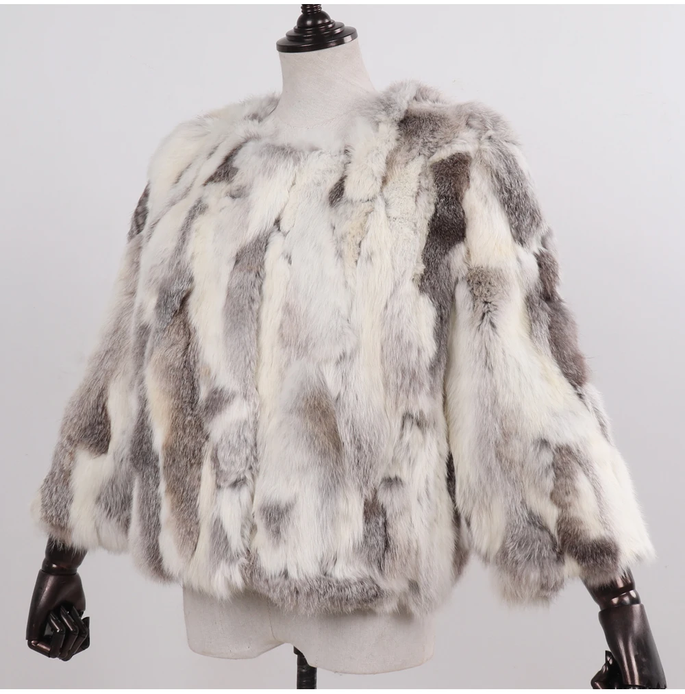 Женское натуральное пальто из натурального кроличьего меха для русской леди, зимняя теплая куртка из натурального кроличьего меха, верхняя одежда из натурального кроличьего меха