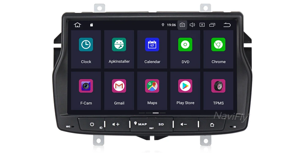 Best Navifly android 9.0 Car dvd multimedia player radio audio For Lada Vesta 2015-2018 with GPS Navigation IPS DSP SWC WIFI USB SD 19