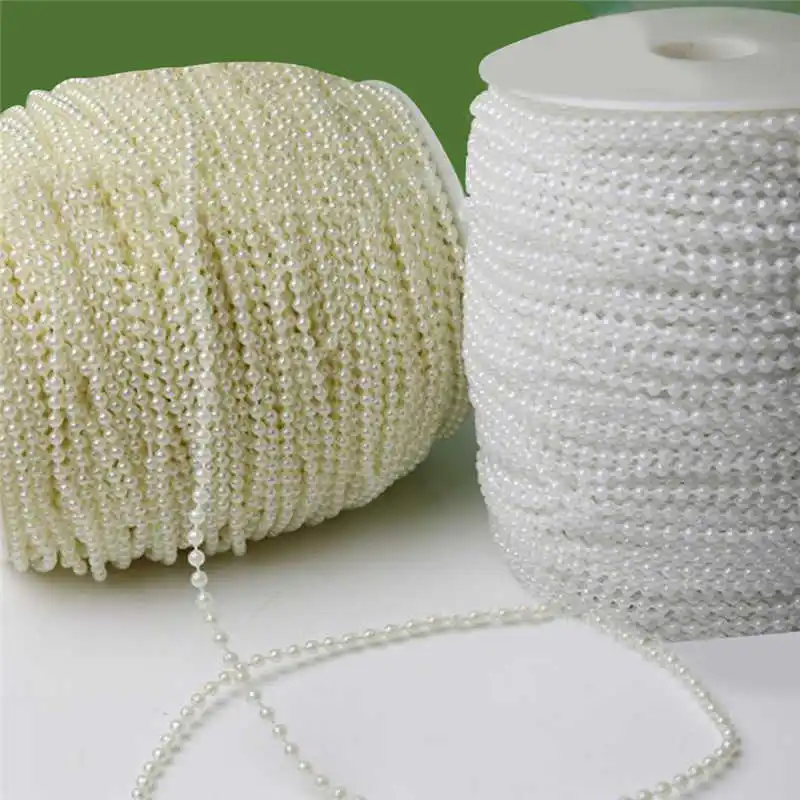 1 Meters 3mm pearl Beads cotton Line Chain pearls Garland Wedding Party Decoration party Supplies Bride Bouquet accessories