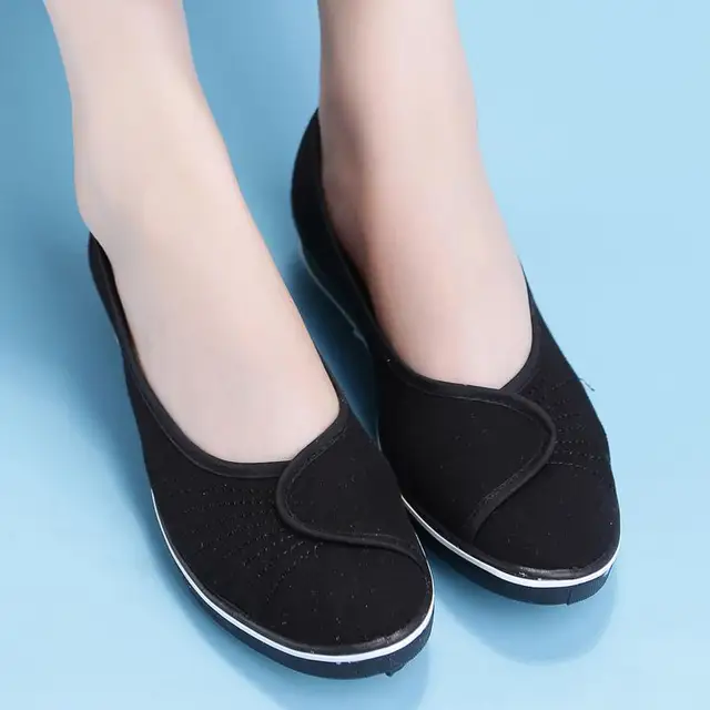 Slope Heel Nurse Shoes White Summer Beautician Work Shoes Anti Slip