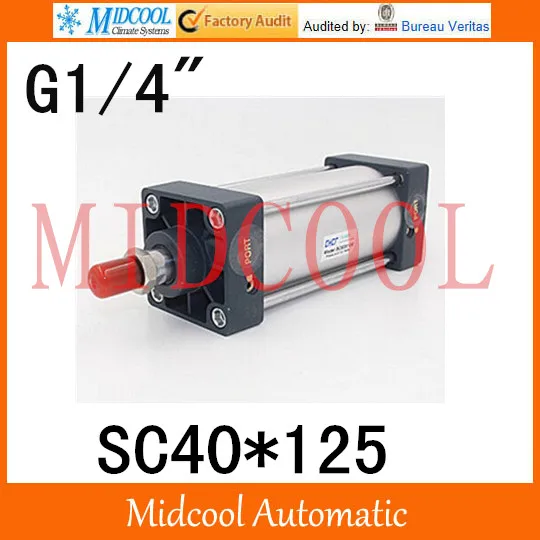 

Sc series standard Adjustable cylinder SC40*125 single thread rod double-acting cylinder port 1/4