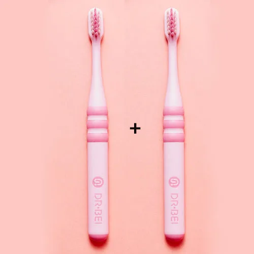 2 шт./компл. Xiaomi Doctor B детская зубная щетка пищевой материал Импортная мягкая щетка для детей 6-12 лет лучший подарок - Цвет: 2 Pink