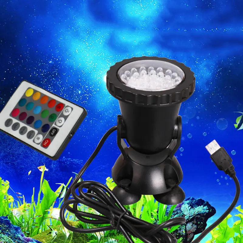 Aquarium Led Lighting Fish Tank Pond Light RGB Underwater Lamp