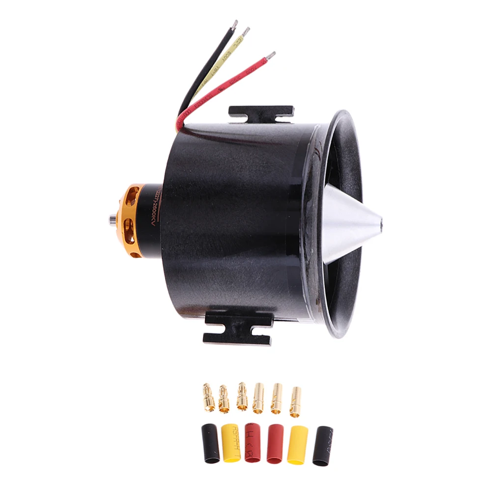 QF2827 2600KV Brushless Motor 70mm Ducted Fan for RC EDF Jet Aircraft Planes