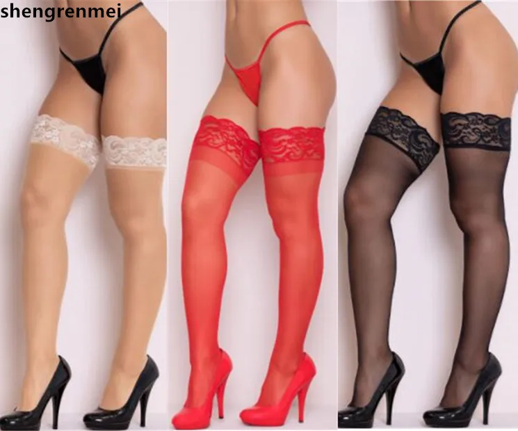 

Shengrenmei 2019 Fashion Stockings Lace Flower Random Women Elastic Thigh High Stockings Lady Female New Pantyhose Dropshipping