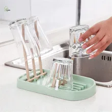 YI HONG Wheat straw cup holder kitchen shelf plastic cup glass storage rack Drain rack A1223c