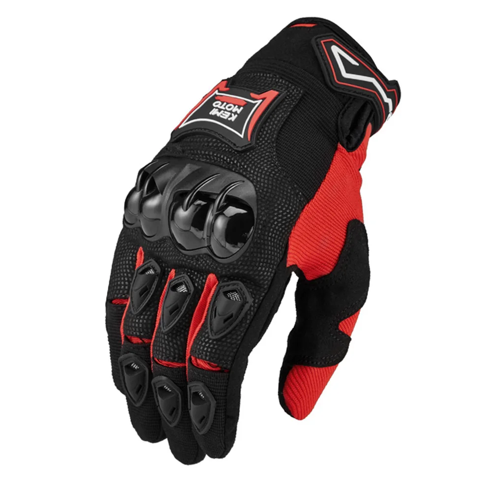 Мотоциклетные перчатки летние защитные Guantes Moto Invierno перчатки для мотокросса с сенсорным экраном мужские и женские дышащие Guanti Moto - Цвет: Red 2