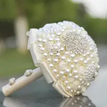 Ayicuthia роскошный жемчуг брошь уникальный, держащих букет невесты на свадьбе, Свадебный букет невесты держателб для свадебных цветов бусины в форме цветов Букеты Свадебные