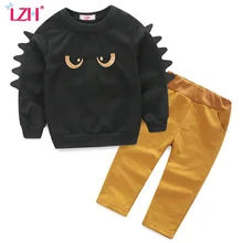 LZH/комплекты одежды для мальчиков футболка с длинными рукавами+ штаны, комплект из 2 предметов г. Осенне-Весенняя детская одежда спортивный костюм для мальчиков Одежда для детей